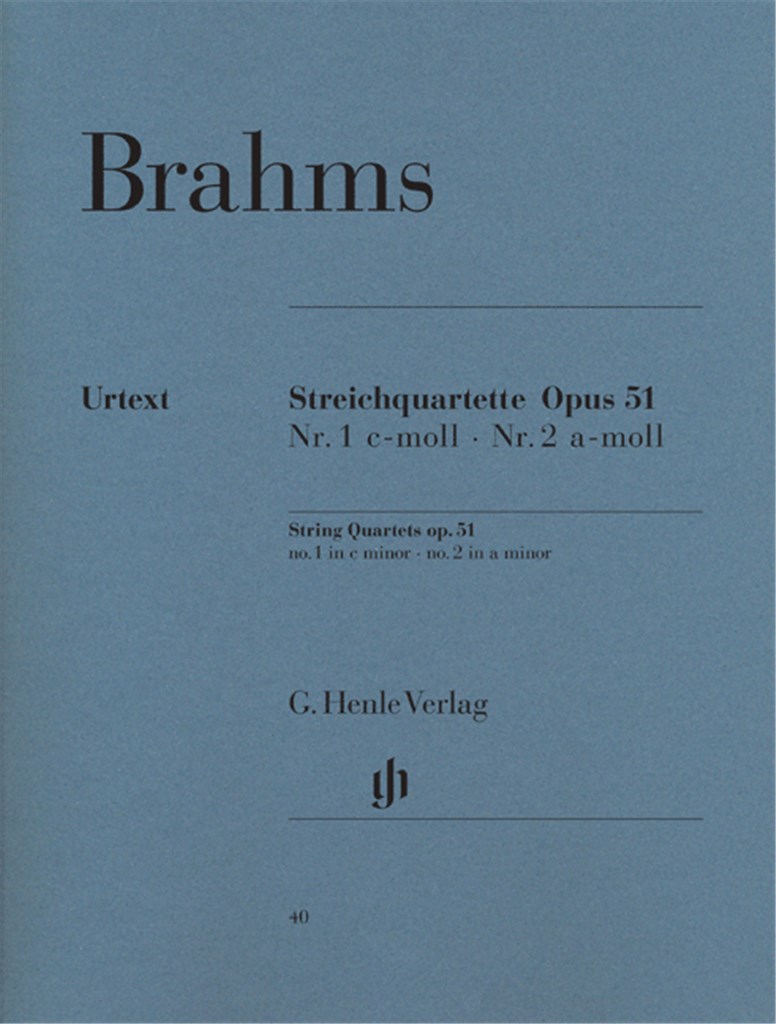 Strreichquartette 1 Opus 51 c-moll und 2 a-moll