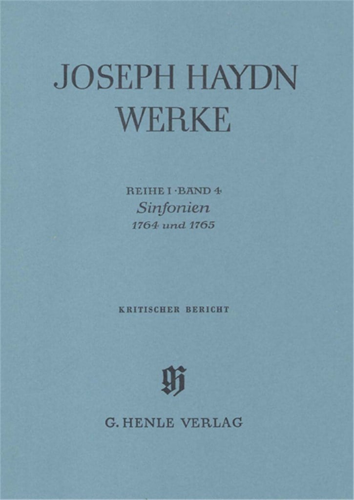 Sinfonias 1764 And 1765 Critical Report