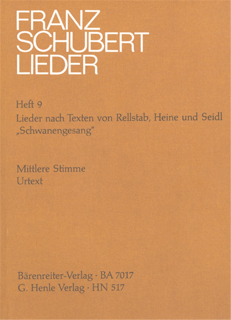 Lieder Heft 9- Mittlere Stimme