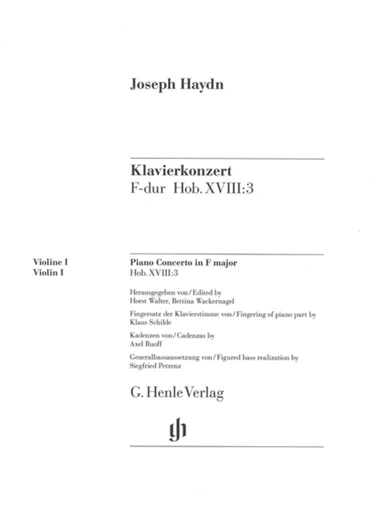 Konzert für Klavier und Orch. F-dur Hob. XVIII:3