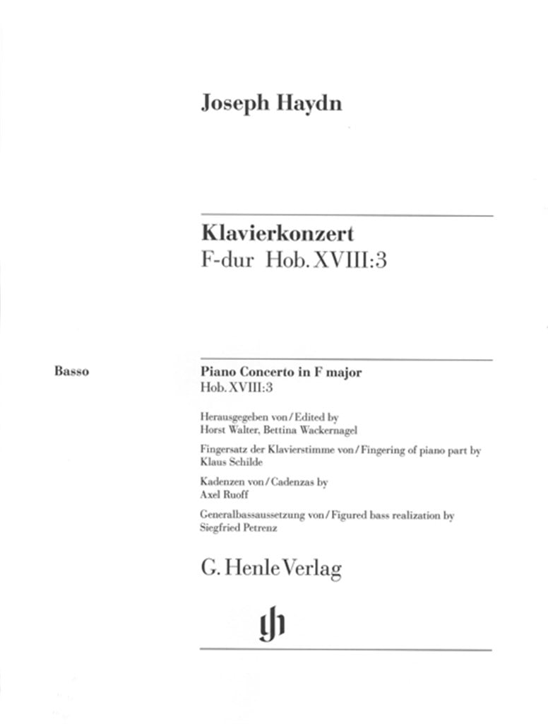 Konzert für Klavier und Orch. F-dur Hob. XVIII:3