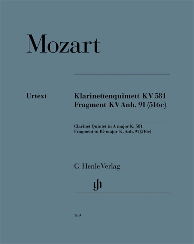 Klarinettenquintett A-Dur KV581 Und Fragment