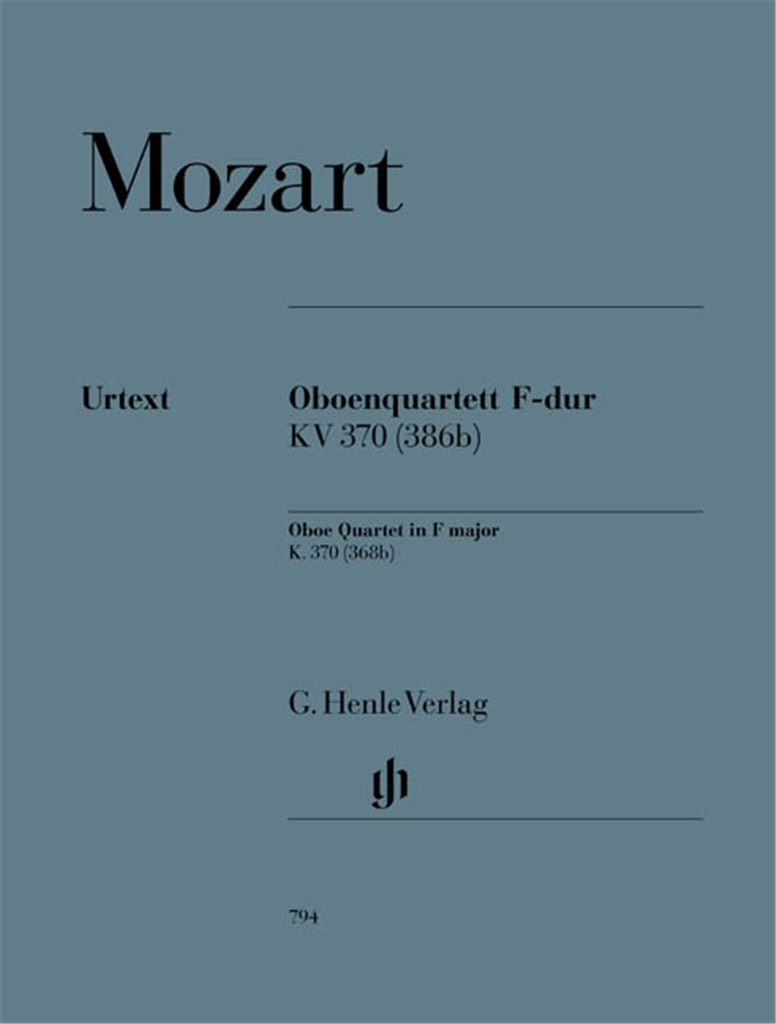 Oboe Quartet In F Major K 370 Urtext