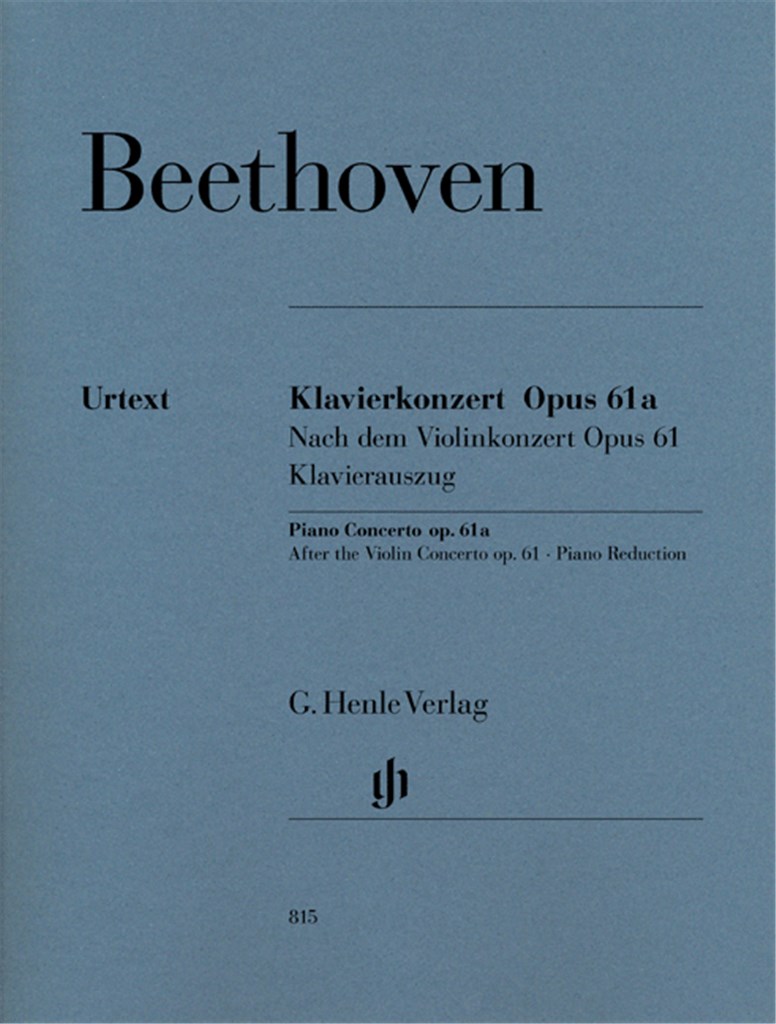 Klavierkonzert Op 61A Nach Dem Violinkonzert Op 61