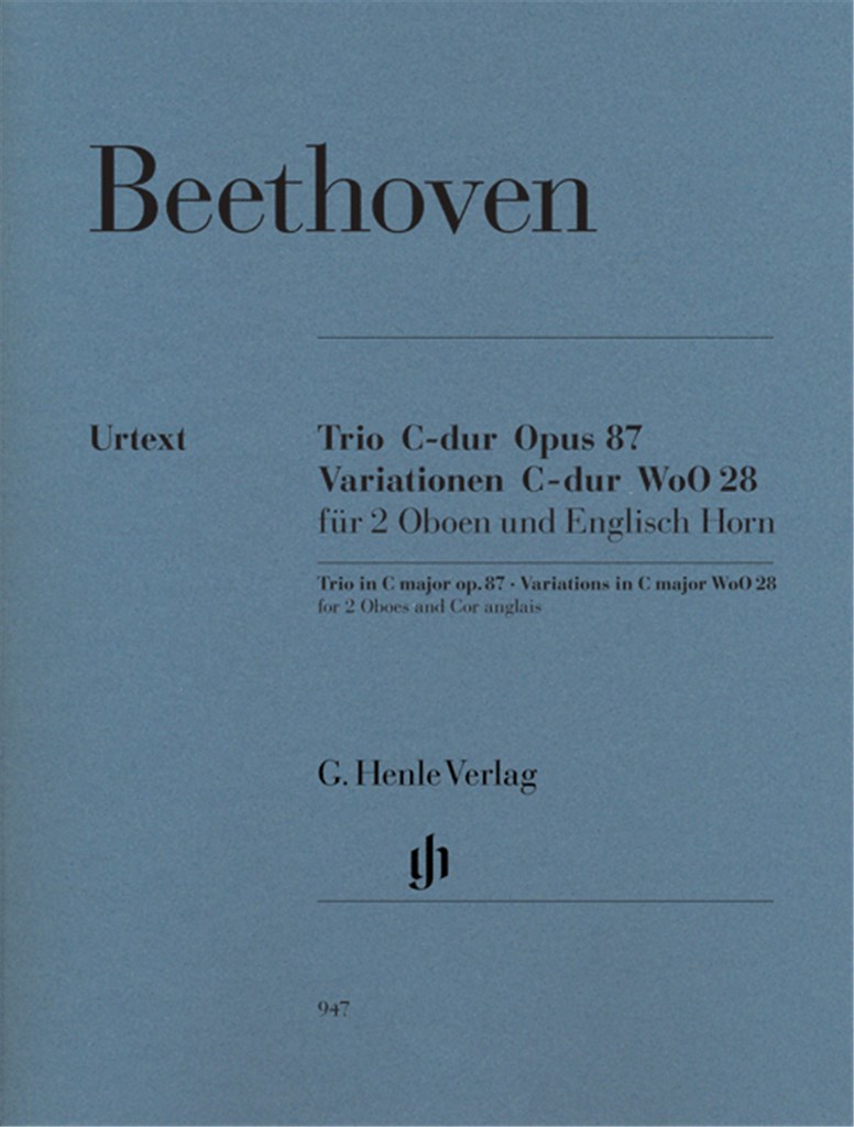 Trio in C major Op 87 Variations En Ut Majeur