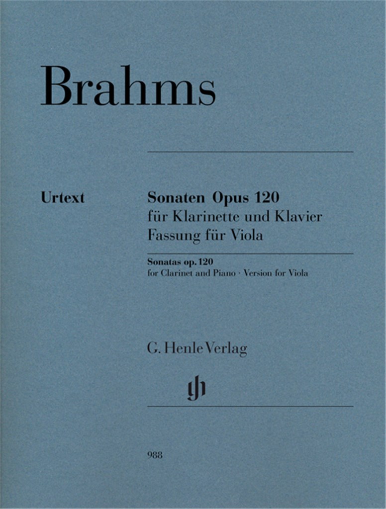 Sonaten Opus 120 für Klarinette und Klavier