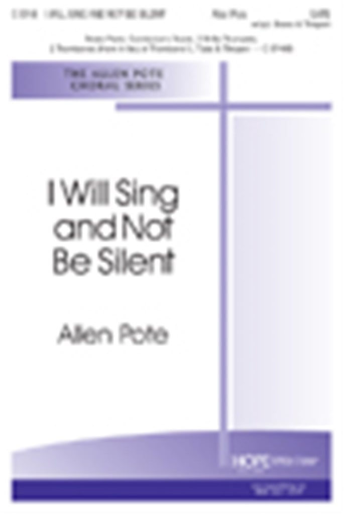 I Will Sing and Not Be Silent
