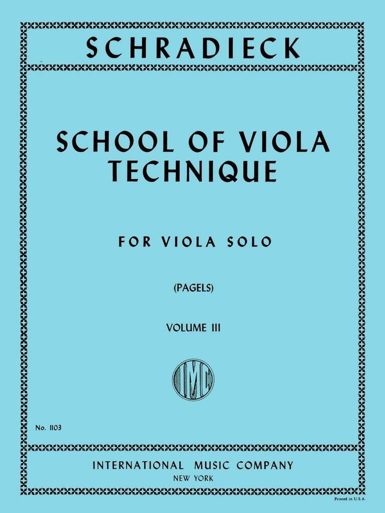 Tecnica Della Viola Vol. 3 (Pagels)