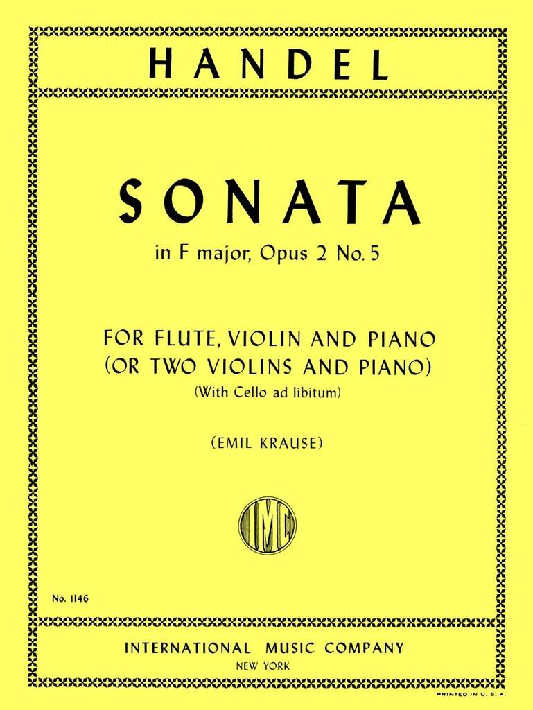 Sonata Fa Op. 2 N. 5 Vn(Fl), Vn(Fl) E Pf