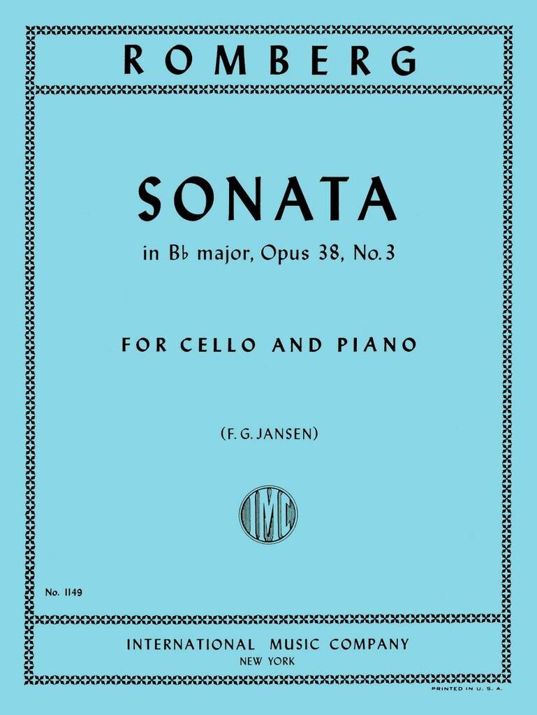 Sonate 3 Bes-Dur Opus 38 (Jansen)