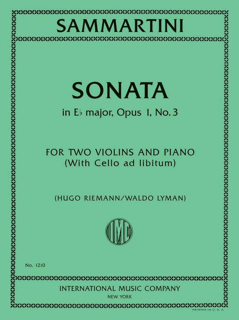 Sonata B Flat Major Op.1/3