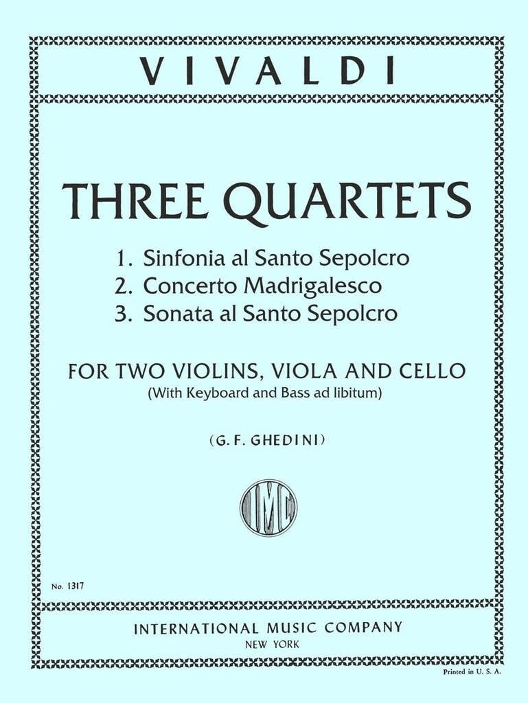 3 Quartetti D'Archi (Rv 169, 129, 130)