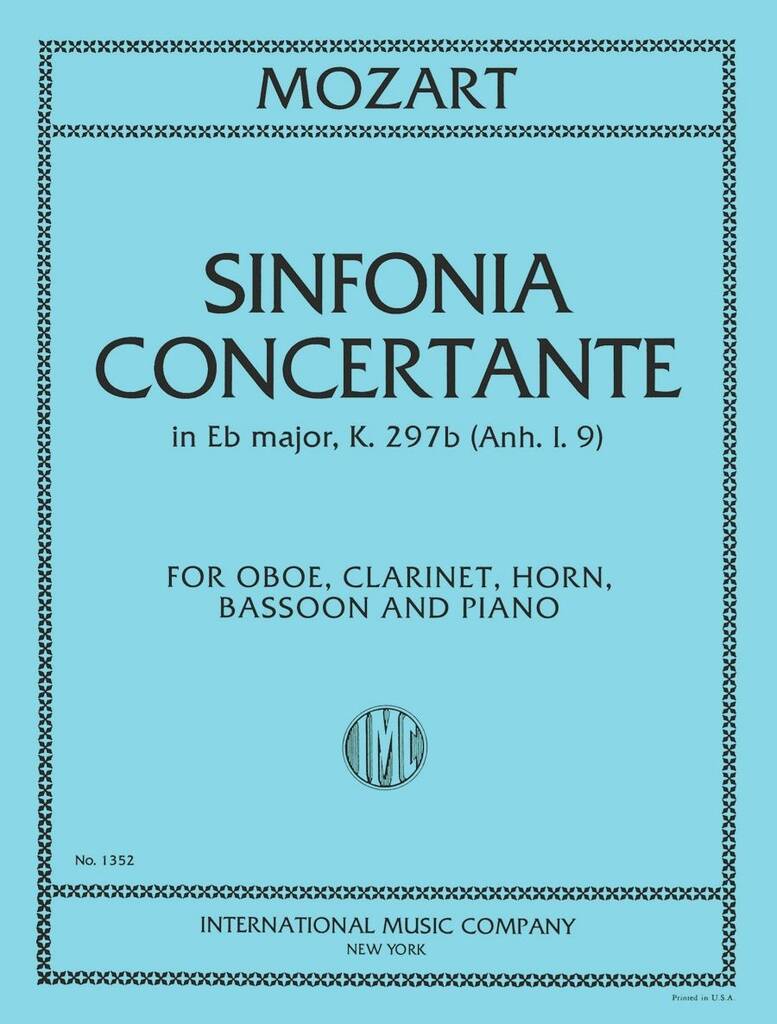 Sinfonia Concertante K 297B(Anh 9)