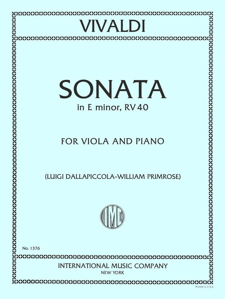 Concerto Mi M. (Sonata N.5)(Primrose/Dallapiccola)
