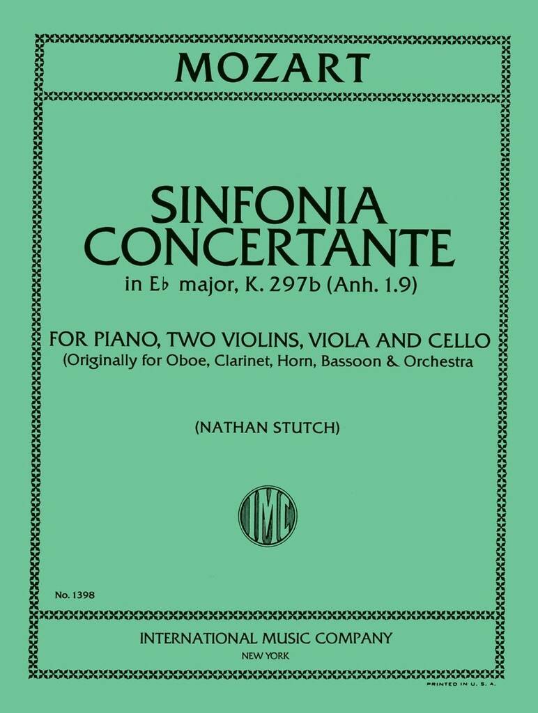 Sinfonia Concertante In E Flat K 297B