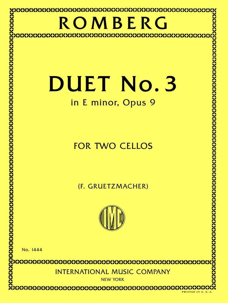 Duet No 3 In E Minor Opus 9 Gruetzmacher
