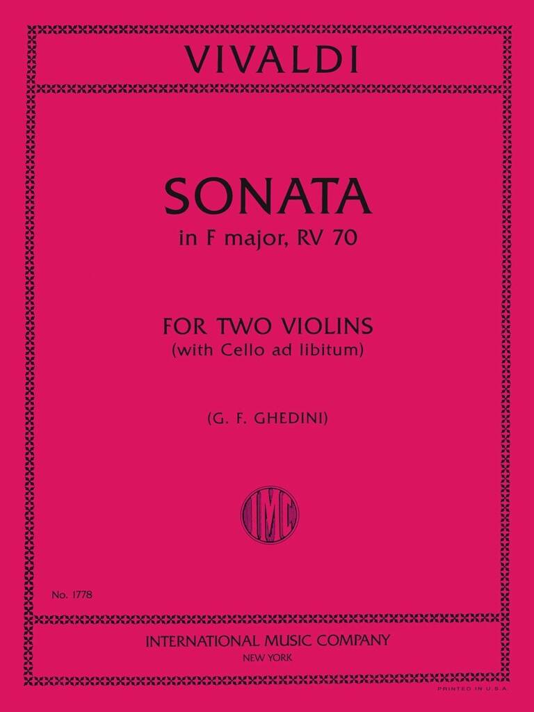 Sonata Fa F Xiii N. 4 (Vc Ad Lib.) (Ghedini)