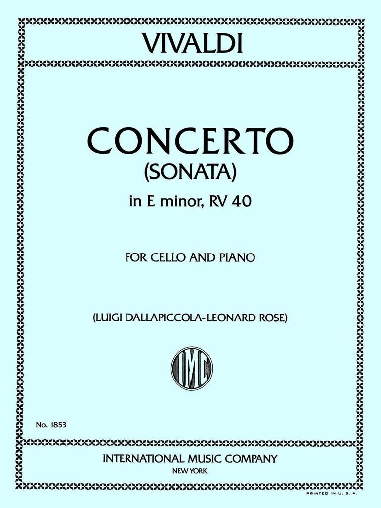 Concerto F Xiv N. 5 Mi M. (Rose/Dallapiccola)