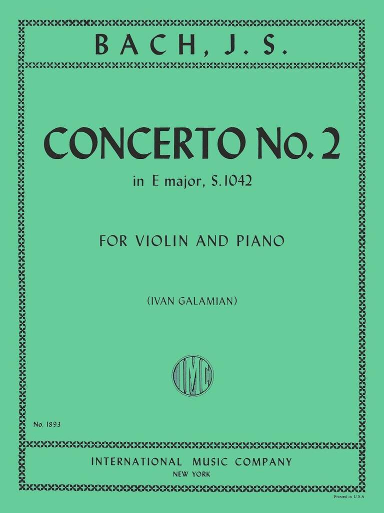Concerto N. 2 Mi Bwv 1042 (Galamian)