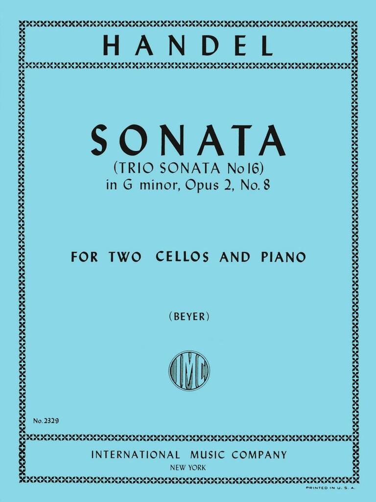 Sonata (Trio Sonata N. 16) In Sol M. Op. 2 N. 8