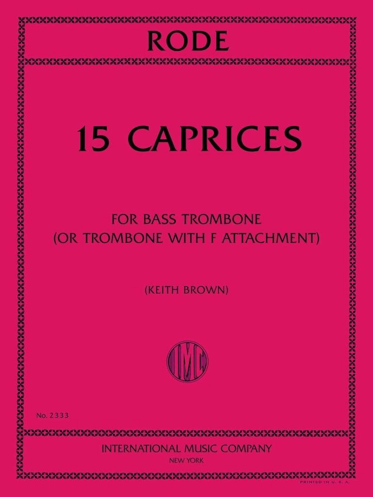 15 Caprices for Bass Trombone