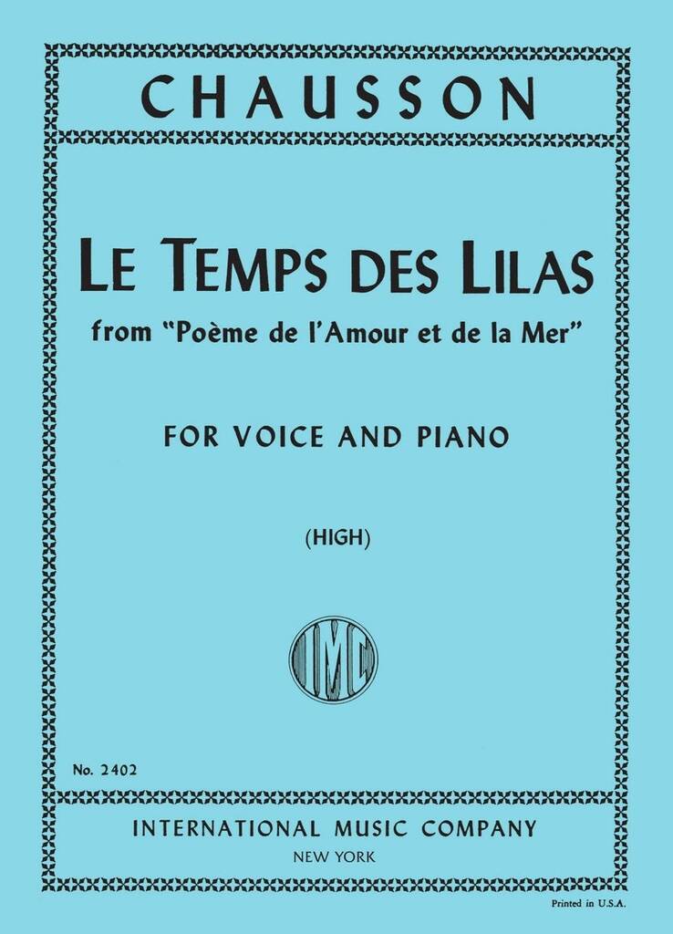Le Temps De Lilas (Fr Ing) High