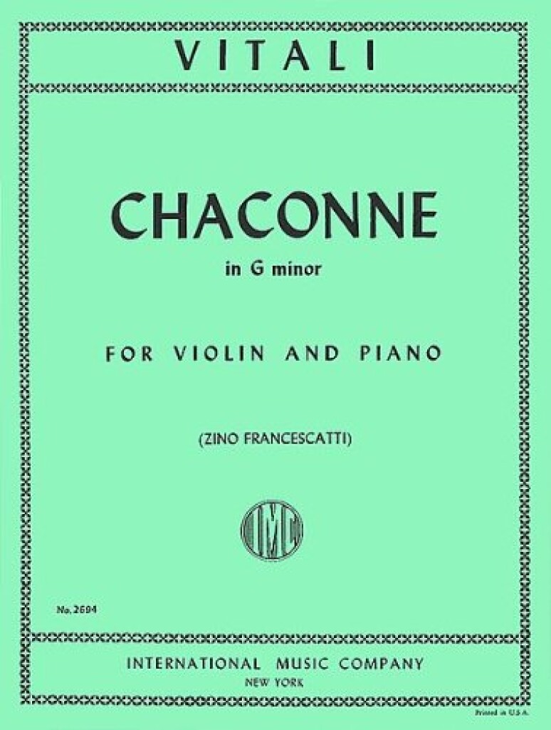 Ciaccona Sol M. (Charlier/Francescatti)