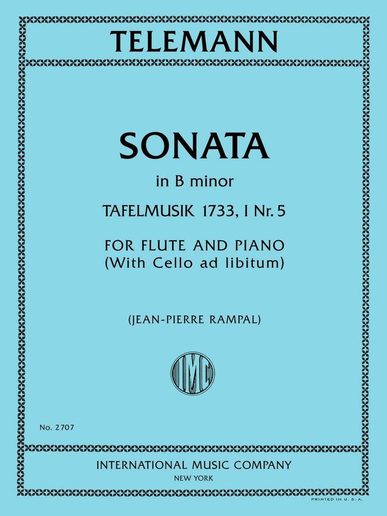Sonata Si Minore (Cello Ad Lib.) (Rampal)