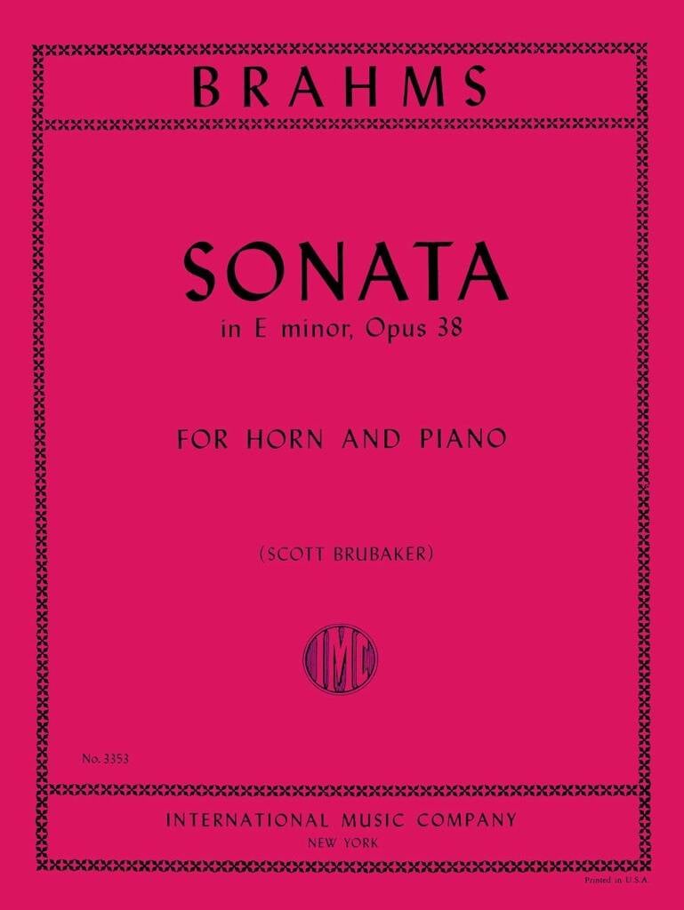 Sonata In Mi Min. Op. 38 (Scott Brubaker)