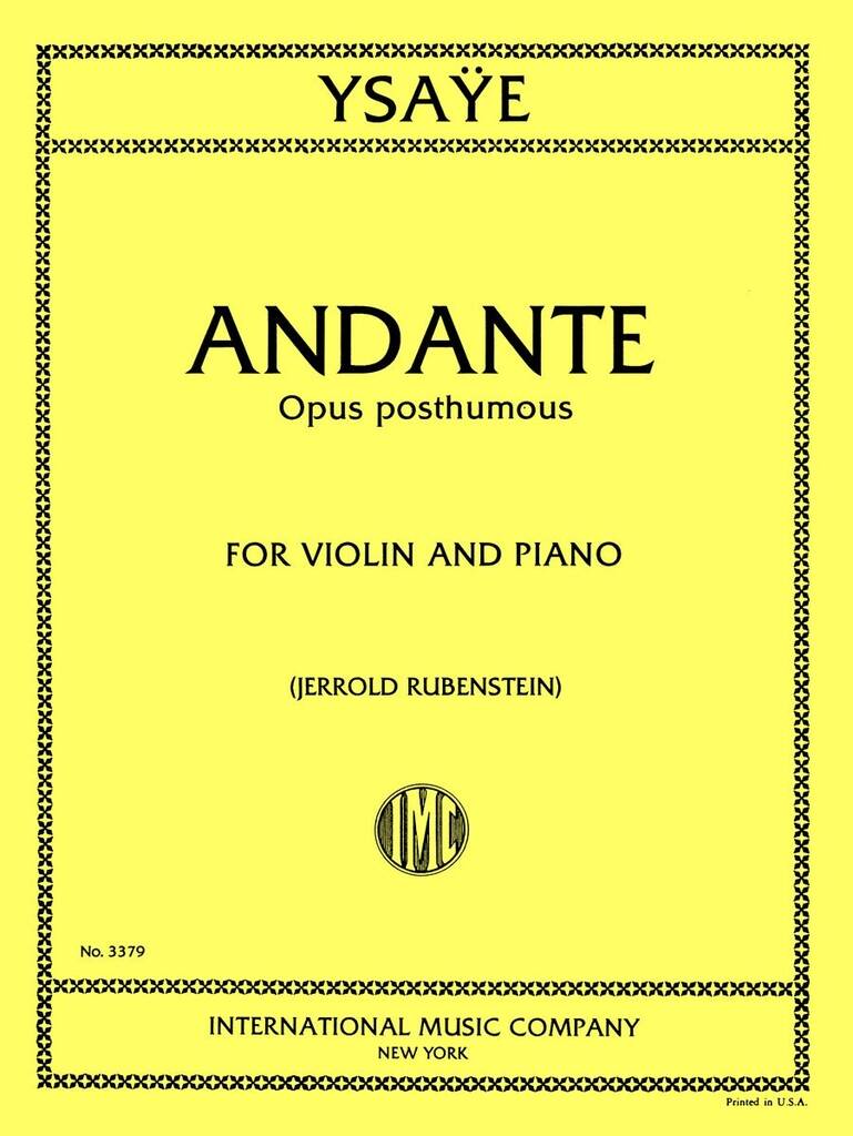 Andante Opus Posthumous