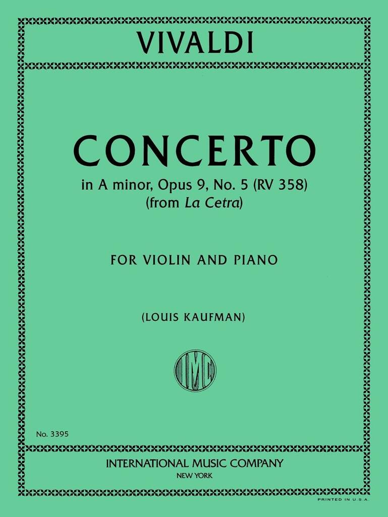 Concerto In A Min Op.9 N.5 Rv358 La Cetra