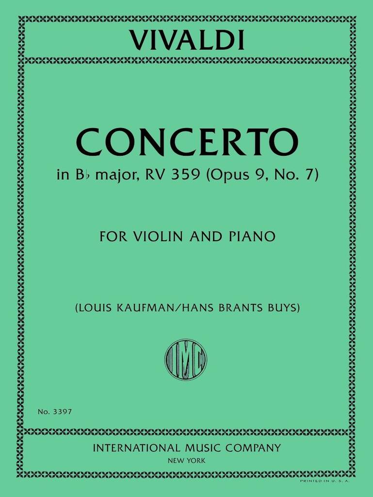 Concerto In Si Bem Op. 9 N. 7 (Rv 359)
