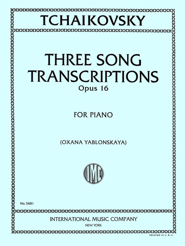 Three Song Transcriptions Op.16A