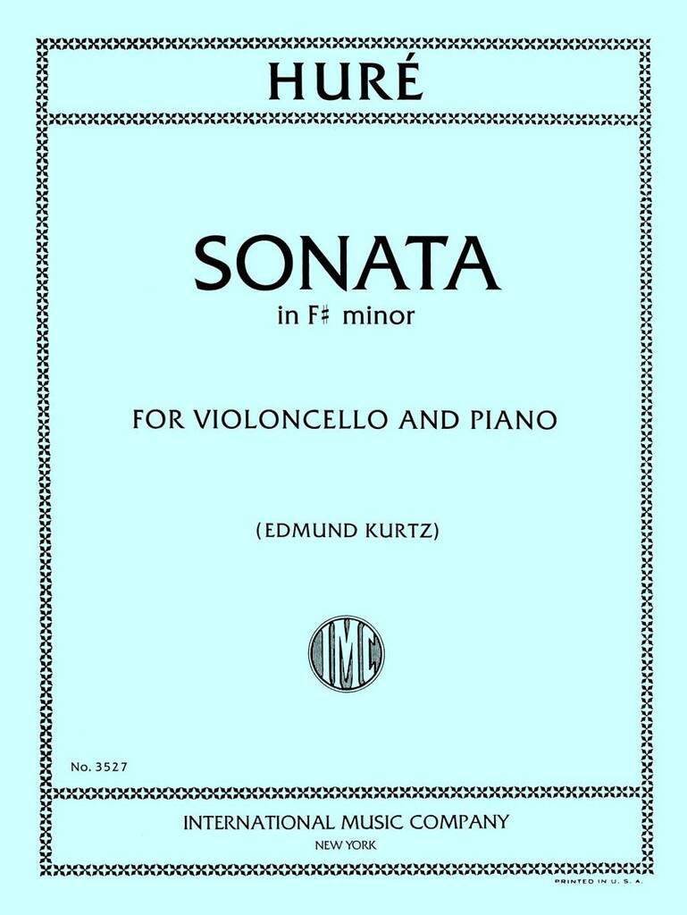 Sonata In F Minor For Cello And Piano (Kurtz)