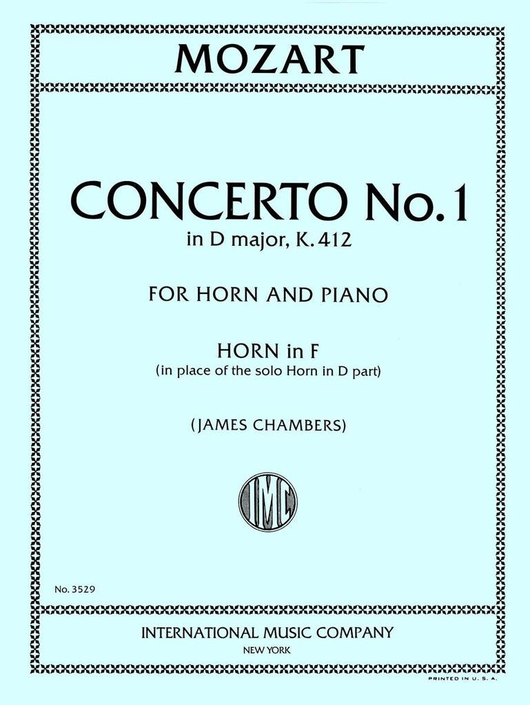 Concerto N. 1 In Re K 412 (Chambers)