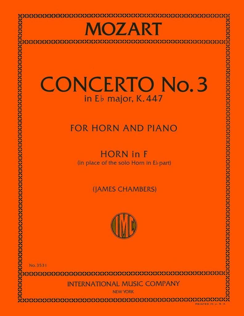 Concerto N. 3 In Eb Major, K. 447 (Chambers)