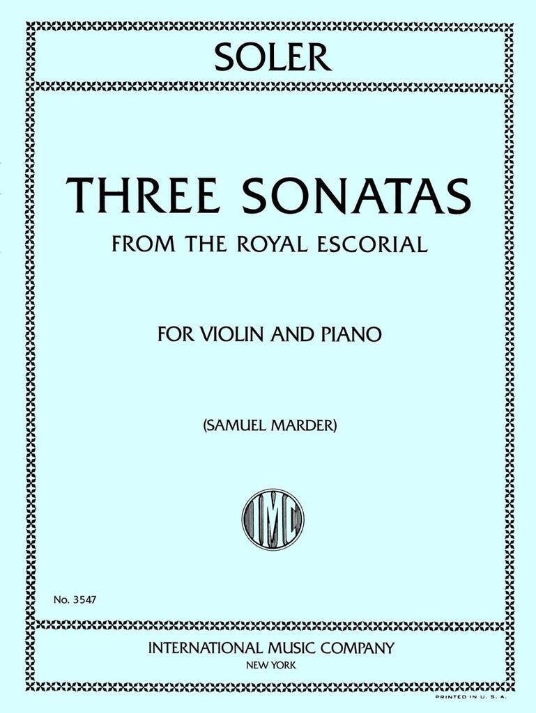 Three Sonatas From The Royal Escorial (S. Marder)