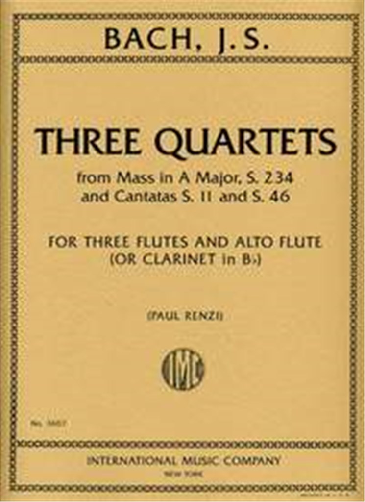 Three Quartets (from Mass A-Major and Cantatas)