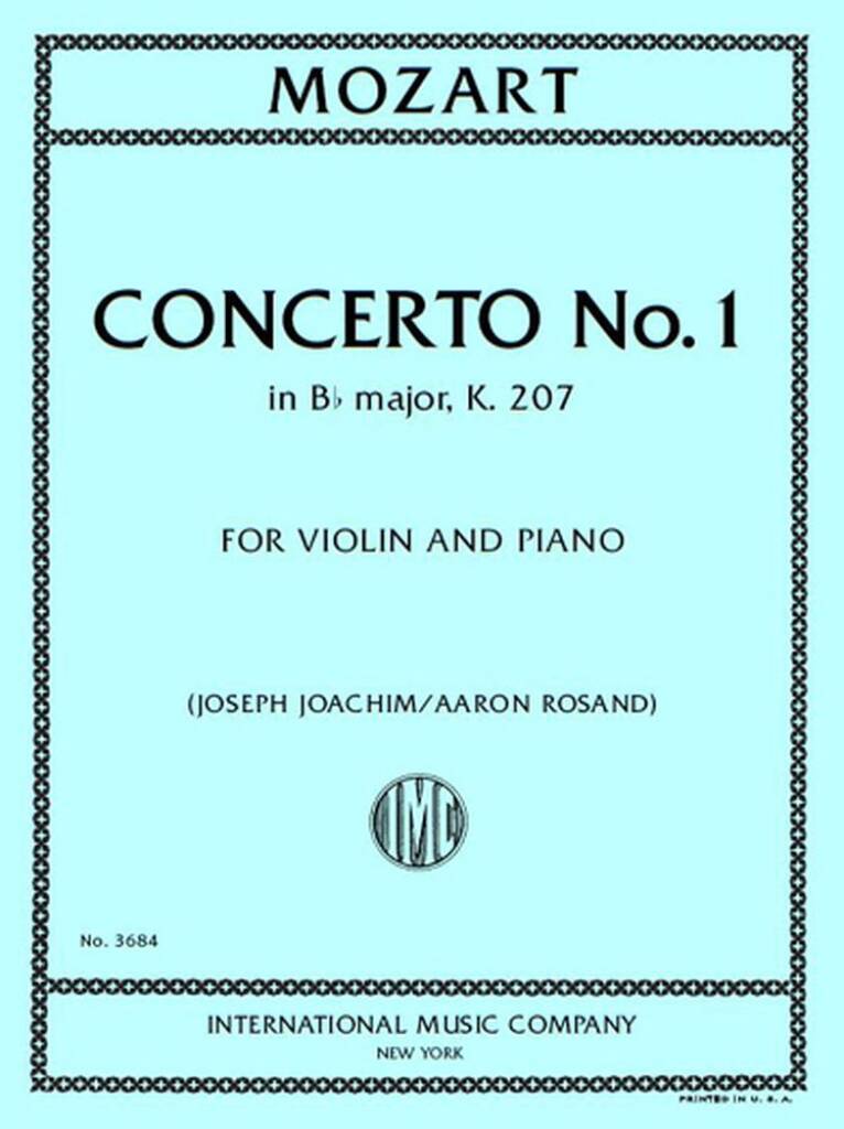 Concerto No. 1 In B Flat Major K 207
