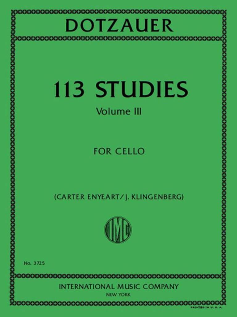 113 Studies for Cello Vol. 3