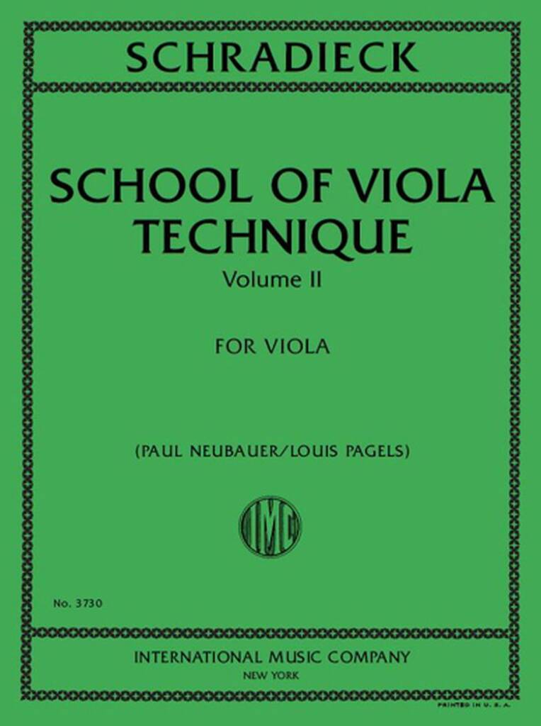 School of Viola Technique Volume II