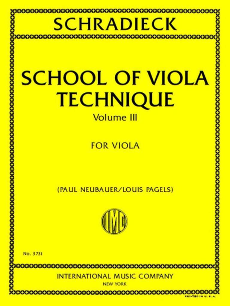 School of Viola Technique Vol. 3