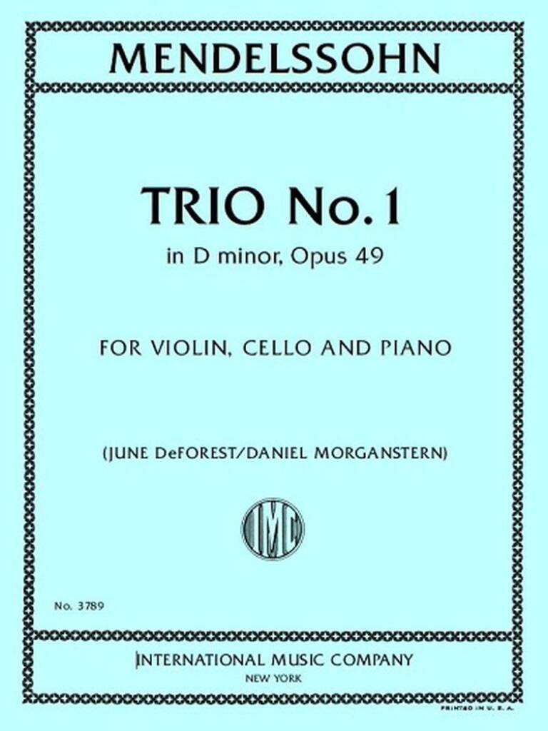 Trio No. 1 In D Minor Op. 49