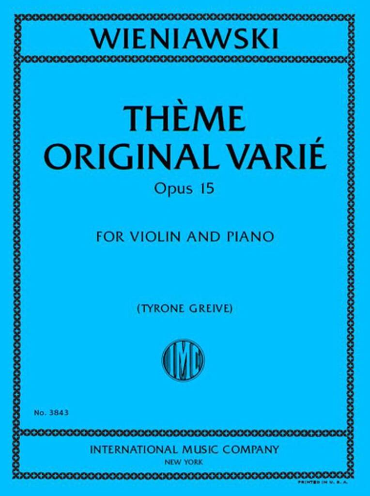 Thème Original Varié Op. 15