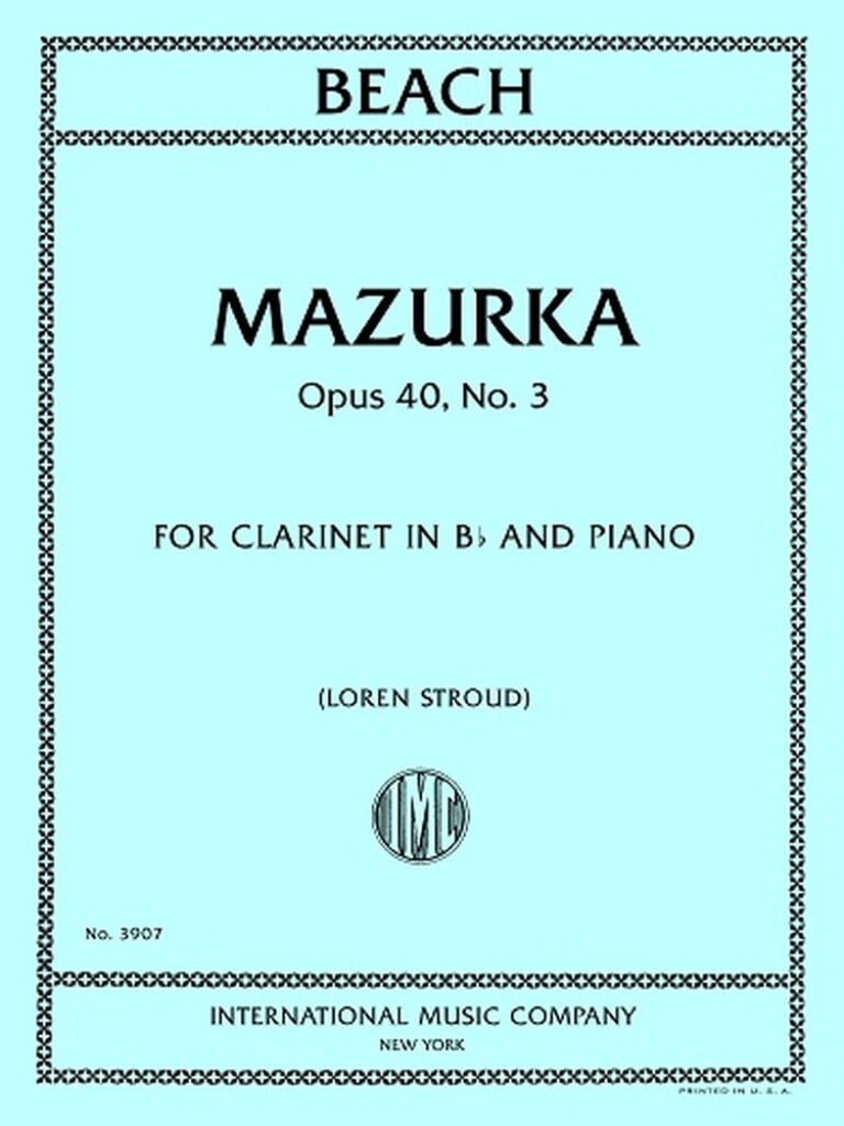 Mazurka Opus 40 No. 3