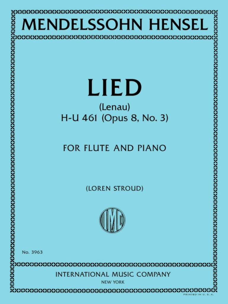 Lied (Lenau), H-U 461 (Opus 8, No. 3)