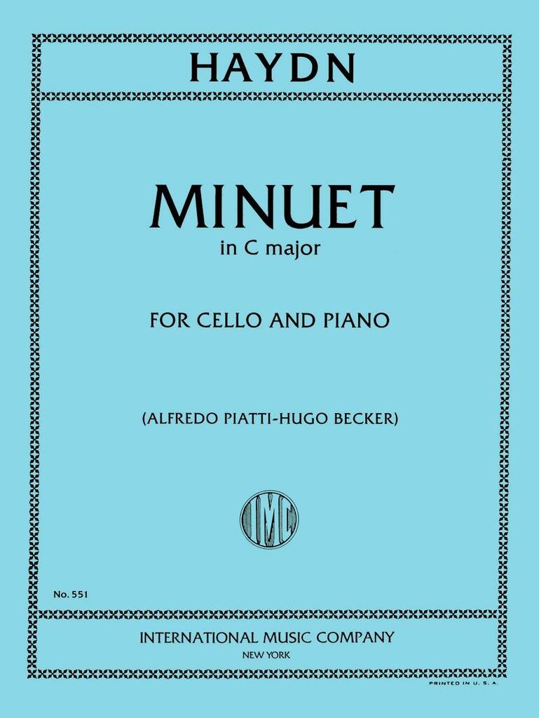 Minuet From Sonata In C Major (Piatti)