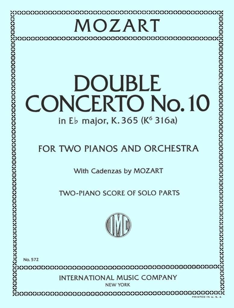 Concerto K 365 Mi B (Con Cadenze Dell'Autore)