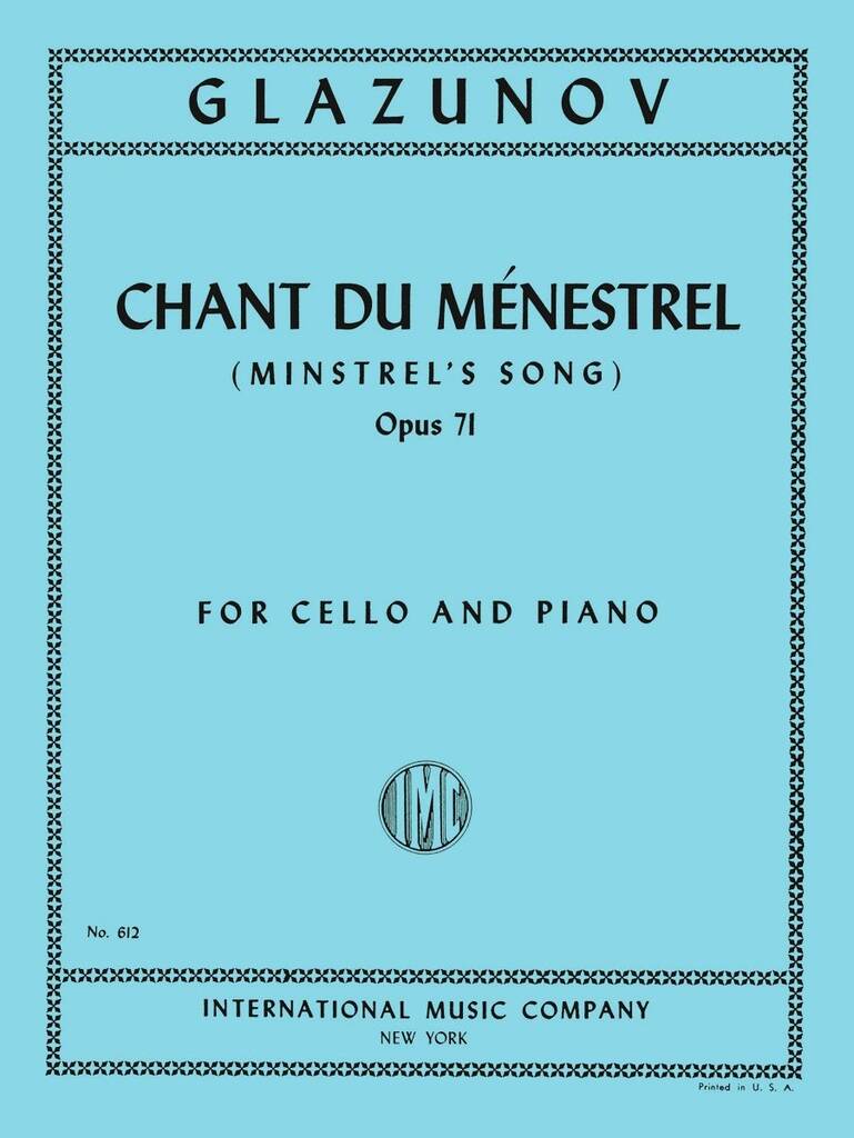 Canto Del Menestrello Op. 71
