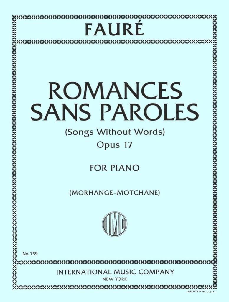 3 Romanze Senza Parole Op. 17 (Morhange/Motchane)
